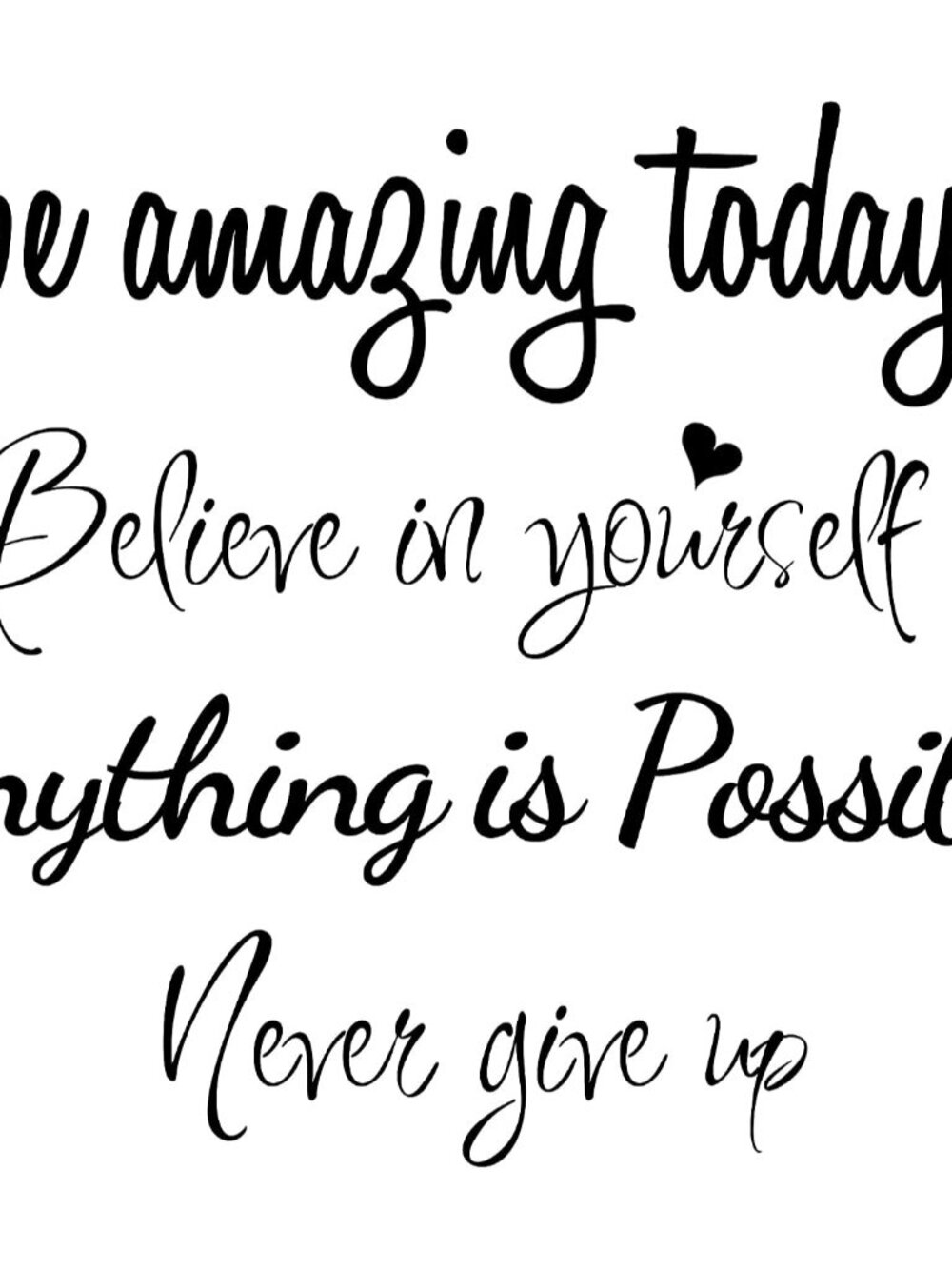 Large Inspirational Quote Wall Decals Motivational Positive Saying Stickers